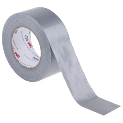 3M Value Duct 1900 Scotch 1900 Duct Tape, 50 m Length x 50 mm Width, Rubber Adhesive, Polyethylene Cloth Backing 1900