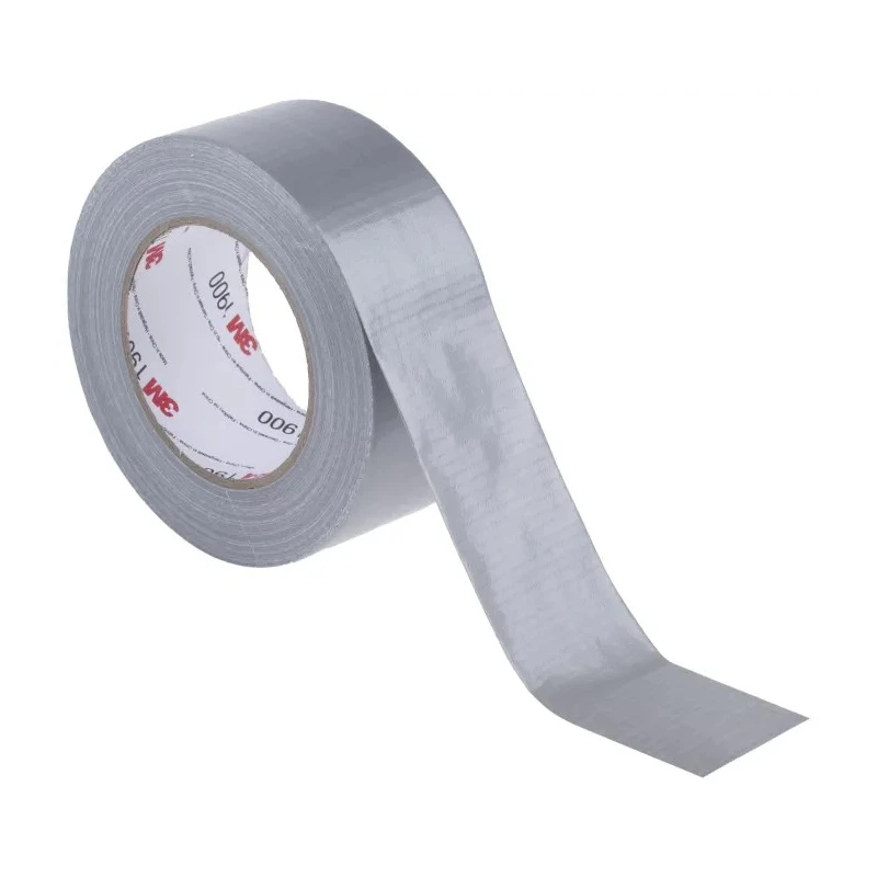 3M Value Duct 1900 Scotch 1900 Duct Tape, 50 m Length x 50 mm Width, Rubber Adhesive, Polyethylene Cloth Backing 1900