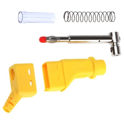 Staubli Yellow Male Banana Plug 4 mm Connector Screw Termination 600V 32A Nickel Plating 66.9328-24