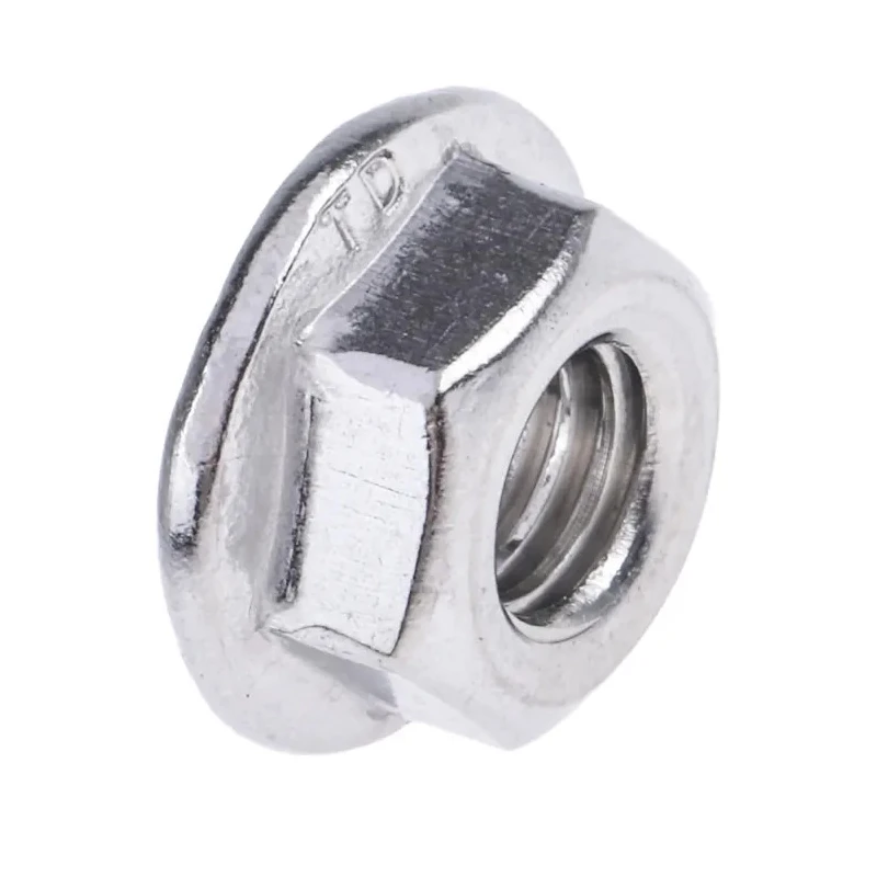 RS PRO Plain A2 Stainless Steel Flanged Hex Nut M6, DIN 6923 725-9669