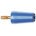 Staubli Blue Test Connector Adapter with Brass Contacts and Gold Plating 1kV 32A 4mm Screw-Clamping 24.0160-23