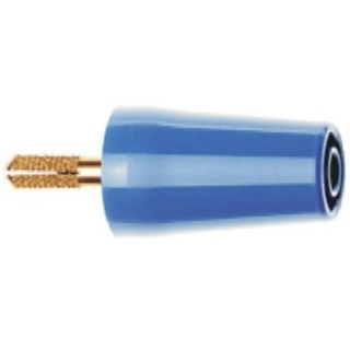 Staubli Blue Test Connector Adapter with Brass Contacts and Gold Plating 1kV 32A 4mm Screw-Clamping 24.0160-23