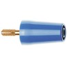 Staubli Blue Test Connector Adapter with Brass Contacts and Gold Plating 1kV 32A 4mm Screw-Clamping 24.0160-23