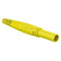 Staubli Yellow Male Banana Plug, 4 mm Connector, Screw Termination, 1kV, 32A, Nickel Plating 66.9196-24