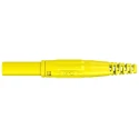 Staubli Yellow Male Banana Plug, 4 mm Connector, Screw Termination, 1kV, 32A, Nickel Plating 66.9196-24