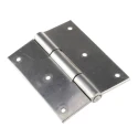 Pinet Stainless Steel Butt Hinge, Screw Fixing, Fixed Pin, 100 mm x 80 mm x 3 mm 726-4119