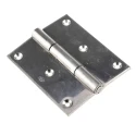Pinet Stainless Steel Butt Hinge, Screw Fixing, Fixed Pin, 100 mm x 80 mm x 3 mm 726-4119