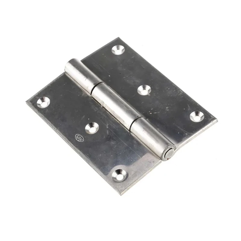 Pinet Stainless Steel Butt Hinge, Screw Fixing, Fixed Pin, 100 mm x 80 mm x 3 mm 726-4119