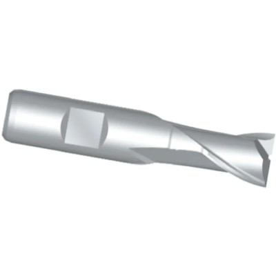 Dormer High Speed Steel-E-PM Plain Slot Drill 2 Flutes, 12mm Cutter Diameter, 16mm Cut Length, 12mm Shank Diameter C11012.0