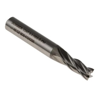 Dormer End Mill, 8 mm Cutter Diameter, HSS Material, Weldon 10mm Shank, 19 mm Cut Length C2478.0