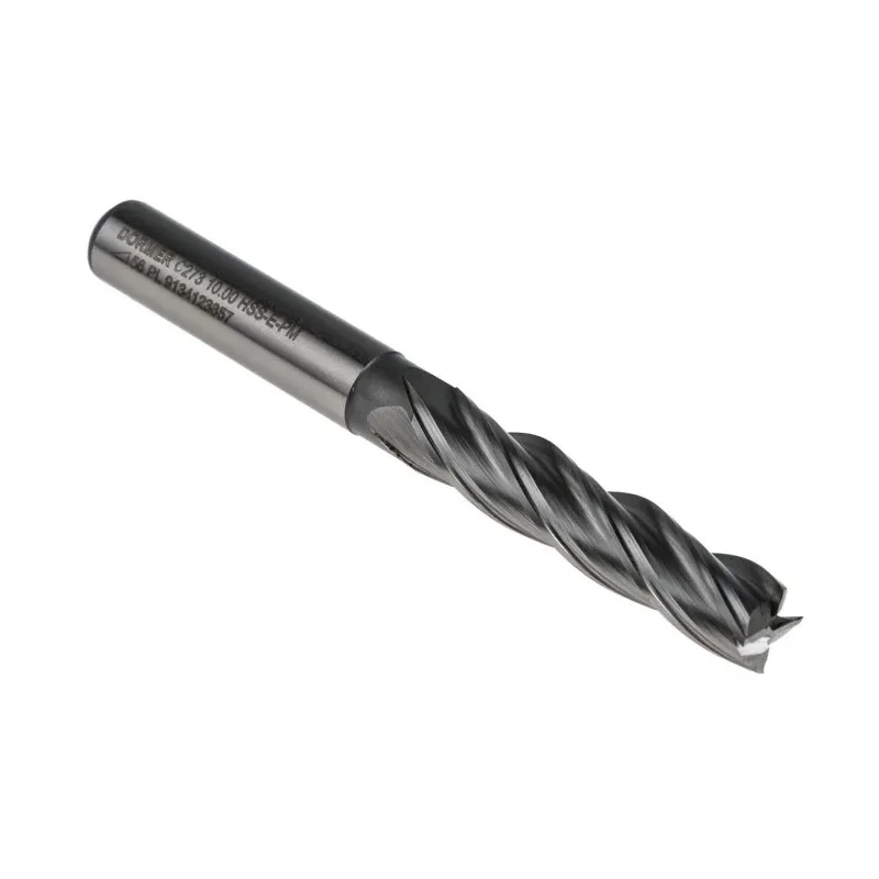 Dormer End Mill, 10 mm Cutter Diameter, Cobalt High Speed Steel, 10 mm Weldon Shank, 45 mm Cut Length C27310.0