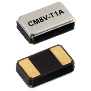 Micro Crystal 32.768 kHz Crystal ±20 ppm Surface Mount 2-Pin 0.6 mm Height 2 mm Length 1.2 mm Width CM8V-32.768-TA-020-12.5
