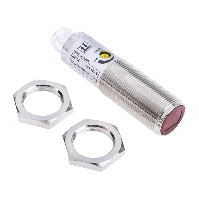RS PRO Background Blanking Photoelectric Sensor Barrel Style NPN Output 1 mm to 140 mm Detection Range IP67 30V DC 729-5090