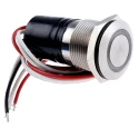 Bulgin Illuminated Momentary Push Button Switch Panel Mount SPST Green LED 24 V dc MPI002