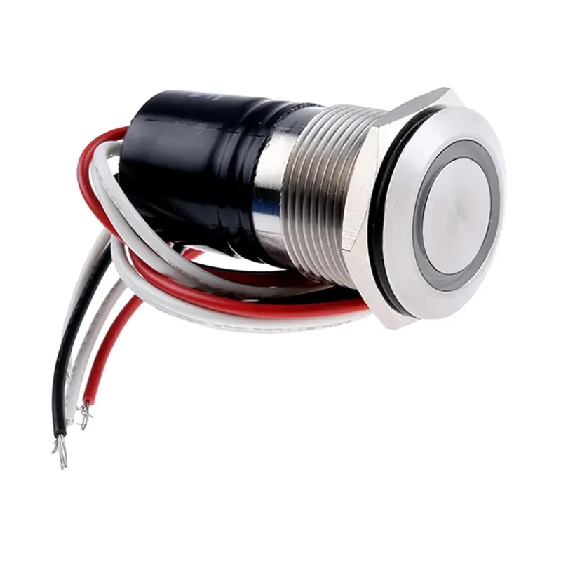 Bulgin Illuminated Momentary Push Button Switch Panel Mount SPST Green LED 24 V dc MPI002