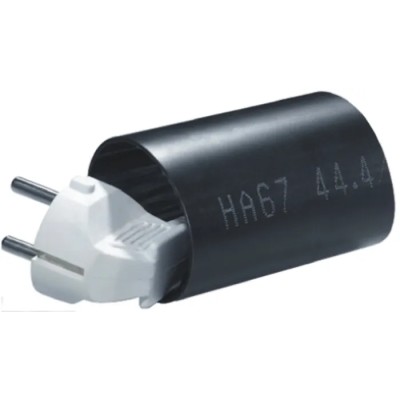 HellermannTyton Halogen Free Heat Shrink Tubing Black 88.9 mm Sleeve Diameter x 1.2 m Length 6:1 Shrink Ratio HA67