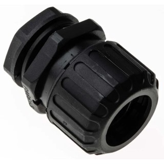 Adaptaflex Conduit Fitting Black Polyamide 66, 16 mm Nominal Size, M16 Thread, IP65 Rated 7TCA296060R0105 XF16/M16/D