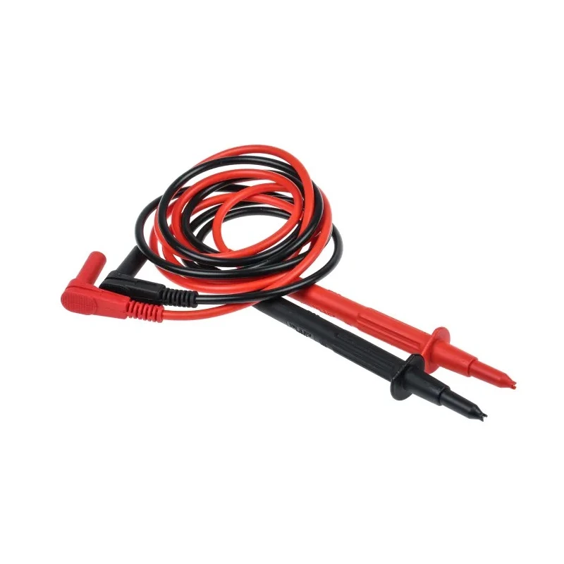 Staubli Multimeter Test Lead 1m, CAT II 1kV, 19A, Right Angle Plug 99.00047