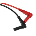 Staubli Multimeter Test Lead 1m, CAT II 1kV, 19A, Right Angle Plug 99.00047