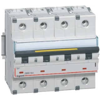 Legrand DX DX3 Miniature Circuit Breaker, 4-Pole, 80A, Type C, 400V AC, 16 kA Breaking Capacity 4 093 62