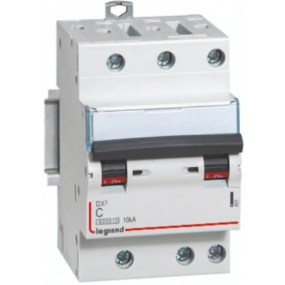 Legrand DX DX3 Miniature Circuit Breaker, 3-Pole, 16A, Type C, 400V AC, 10 kA Breaking Capacity 4 078 29