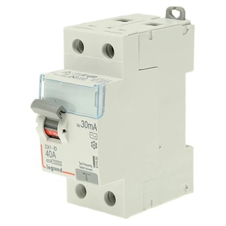 Legrand DX3 Series Residual Current Device 40A 1-Pole 30 mA Type AC 1000A Breaking Capacity 230V AC 4 115 05