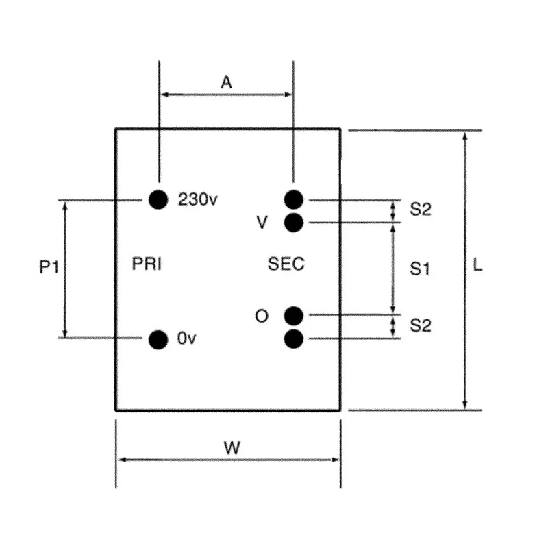 Block 18 V AC 1 Output Through Hole PCB Transformer, 50 VA, 230 V AC Primary, Model VCM 50/1/18