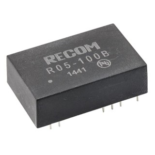 Recom DC/DC Converter 87V Output, 25mA Output Current, 6V dc Input, 4.5V Minimum Input, 3W Max Power, Through Hole R05-100B