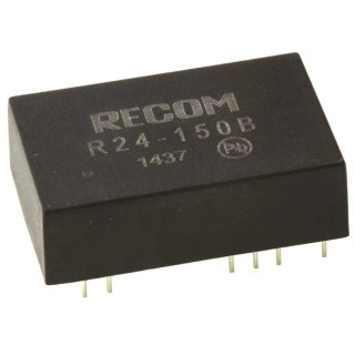 Recom DC/DC Converter Through Hole DIP-24 Package Adjustable Output Voltage 135V DC 50mA 5W -40°C to 85°C R24-150B