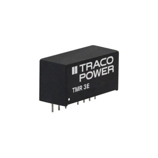 TRACOPOWER 3W Regulated Isolated Dual Output DC/DC Converter , 12V DC Output, 125 mA, 9-18V DC Input, SIP-8 PCB TMR 3-1222E