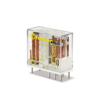 Finder PCB Force Guided Relay 110V DC Coil Voltage 2-Pole DPDT, Gold Silver Alloy Contacts 50.12.9.110.5000