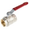 RS PRO Brass Threaded 2-Way BSPP Ball Valve 1 inch, 40 bar Pressure, PVC Coated Steel Handle 733-5136