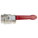 RS PRO Brass Threaded 2-Way BSPP Ball Valve 1 inch, 40 bar Pressure, PVC Coated Steel Handle 733-5136