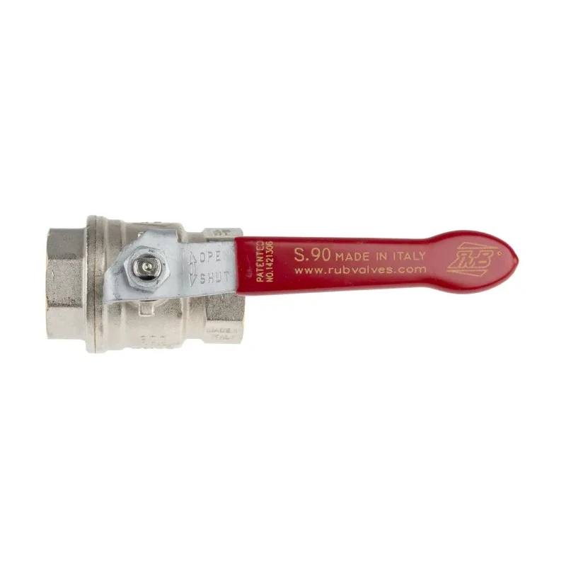 RS PRO Brass Threaded 2-Way BSPP Ball Valve 1 inch, 40 bar Pressure, PVC Coated Steel Handle 733-5136