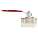 RS PRO Brass Threaded 2-Way BSPP Ball Valve 1 inch, 40 bar Pressure, PVC Coated Steel Handle 733-5136