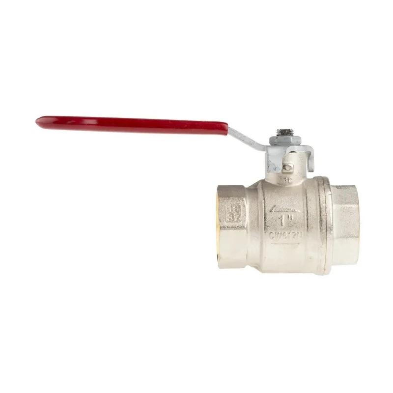 RS PRO Brass Threaded 2-Way BSPP Ball Valve 1 inch, 40 bar Pressure, PVC Coated Steel Handle 733-5136