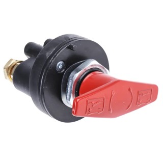 RS PRO 2-Pole Panel Mount Battery Isolator Switch, IP65, 2500A, 315A, Red Handle, Screw Terminal 733-5653