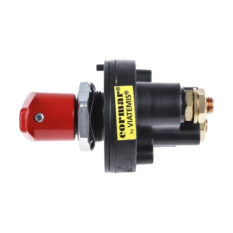 RS PRO 2-Pole Panel Mount Battery Isolator Switch, IP65, 2500A, 315A, Red Handle, Screw Terminal 733-5653