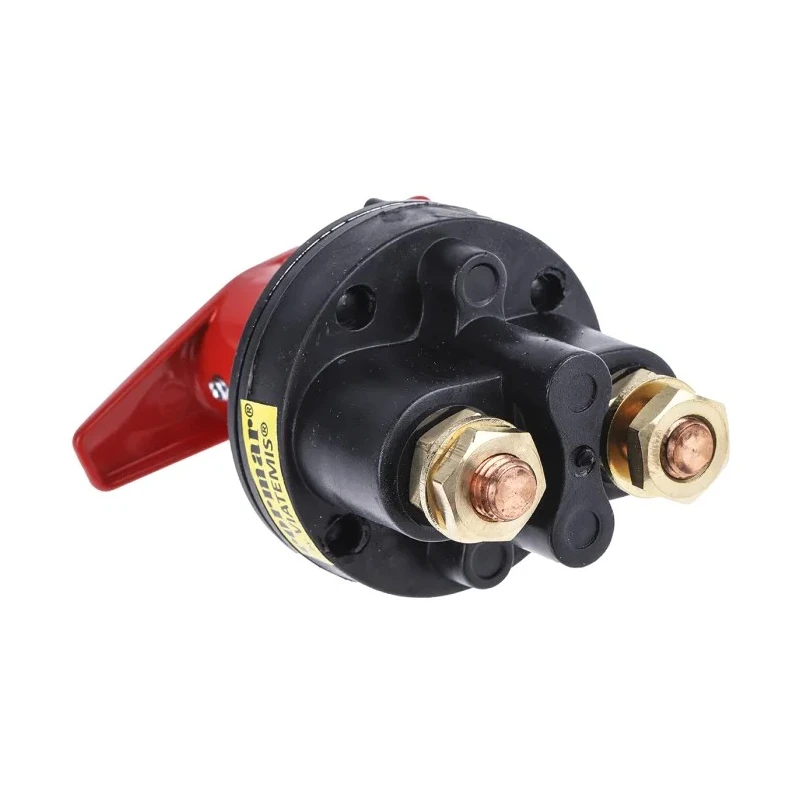 RS PRO 2-Pole Panel Mount Battery Isolator Switch, IP65, 2500A, 315A, Red Handle, Screw Terminal 733-5653