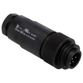 binder Circular Connector, 7 Contacts, Cable Mount, Plug Male, 10A, 250V, IP67, 693 Series RD24