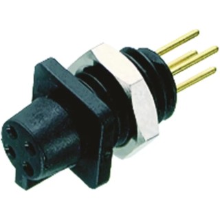binder Circular Connector, 4 Contacts, Panel Mount, Subminiature Plug Female IP40 709 Series 09-9766-20-04