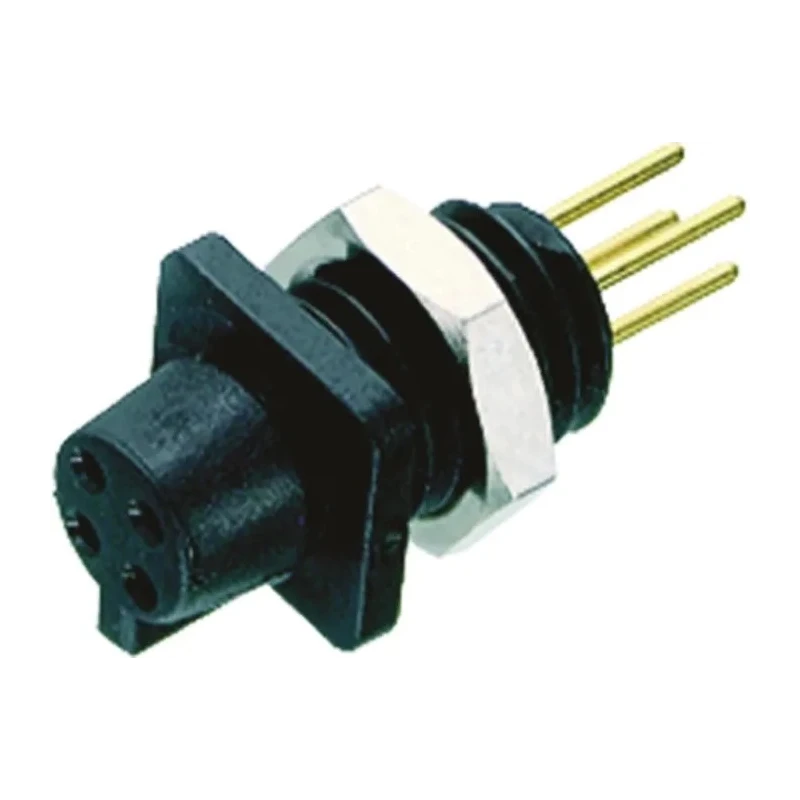 binder Circular Connector, 4 Contacts, Panel Mount, Subminiature Plug Female IP40 709 Series 09-9766-20-04