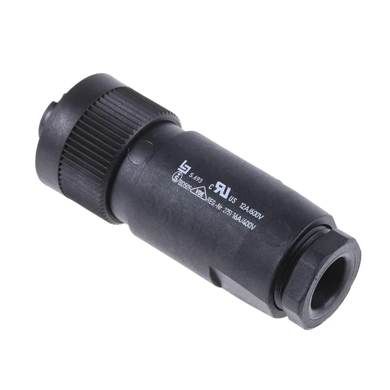 binder Industrial Circular Connector 4 Contacts Cable Socket Female IP67 16A 400V RD24 693 Series RD24
