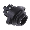 binder 7-Contact Panel Mount Male Socket Power Connector IP67, M3, 250V 10A 693 Series 09-4219-00-07