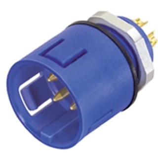 binder Miniature Circular Connector 3 Contacts Panel Mount Socket Male IP67 720 Series 99-9107-60-03