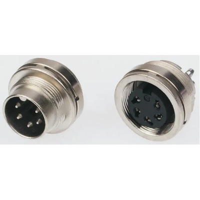 binder Circular Connector Panel Mount 16 Contacts Socket Male M16 IP40 680 Series 09-0339-00-16