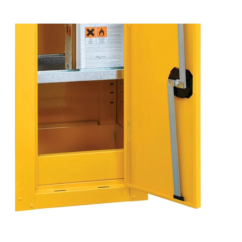 RS PRO Yellow Steel Lockable 2 Door Hazardous Substance Cabinet 900 mm x 900 mm x 460 mm 733-4903