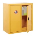 RS PRO Yellow Steel Lockable 2 Door Hazardous Substance Cabinet 900 mm x 900 mm x 460 mm 733-4903