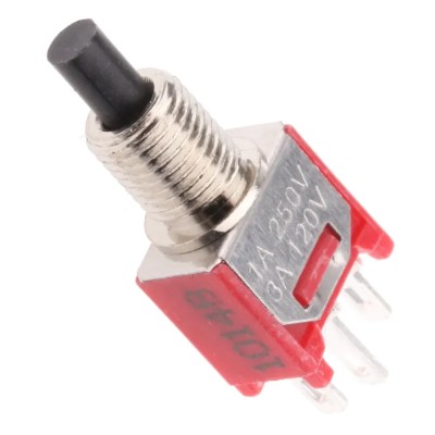 RS PRO Push Button Switch Momentary Panel Mount 4.9 mm Cutout SPST 28 V dc 120 V ac 3A 85°C 7346722P