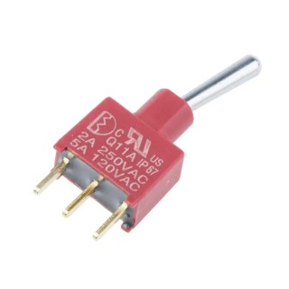 RS PRO PCB Mount On-On SPDT Toggle Switch, Through Hole Terminal, 12 V dc, 112 V ac 734-6962